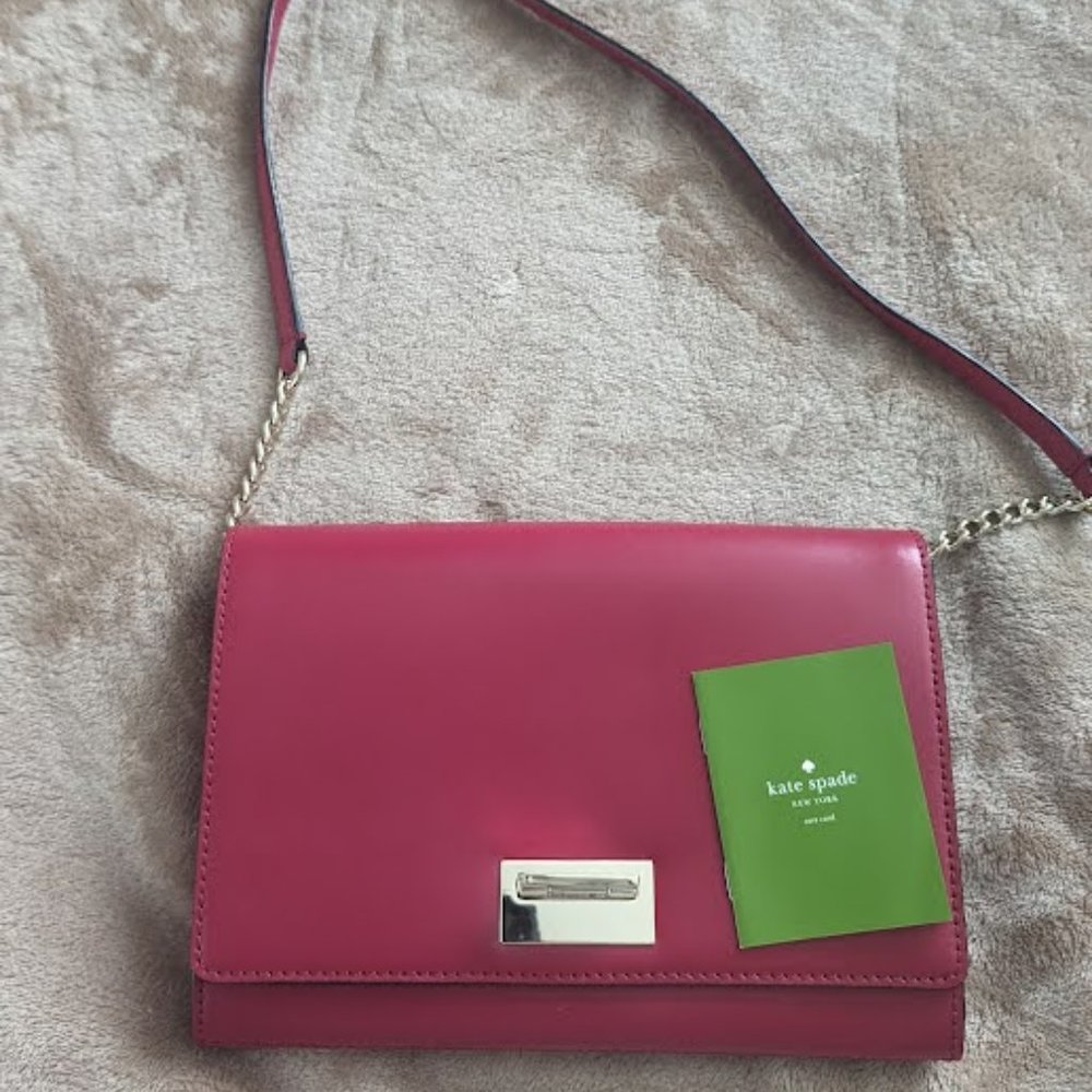 Kate Spade Harwood Place Fiona Red Leather Crossbody